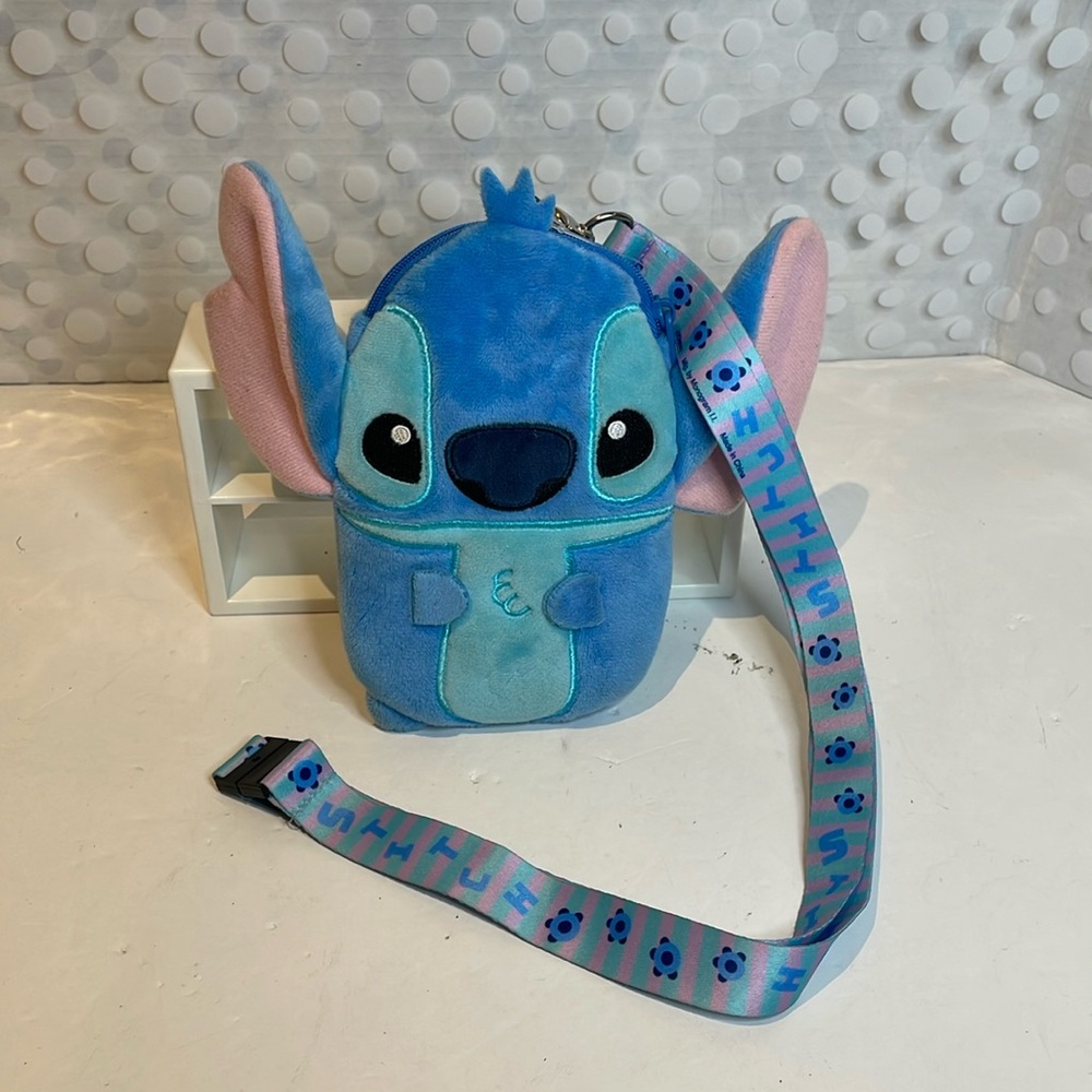 ⚡️5/$25-Disney Plush Stitch Deluxe Lanyard with Pouch Card Holder